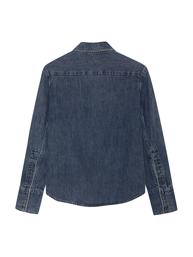 Frill Denim Shirt