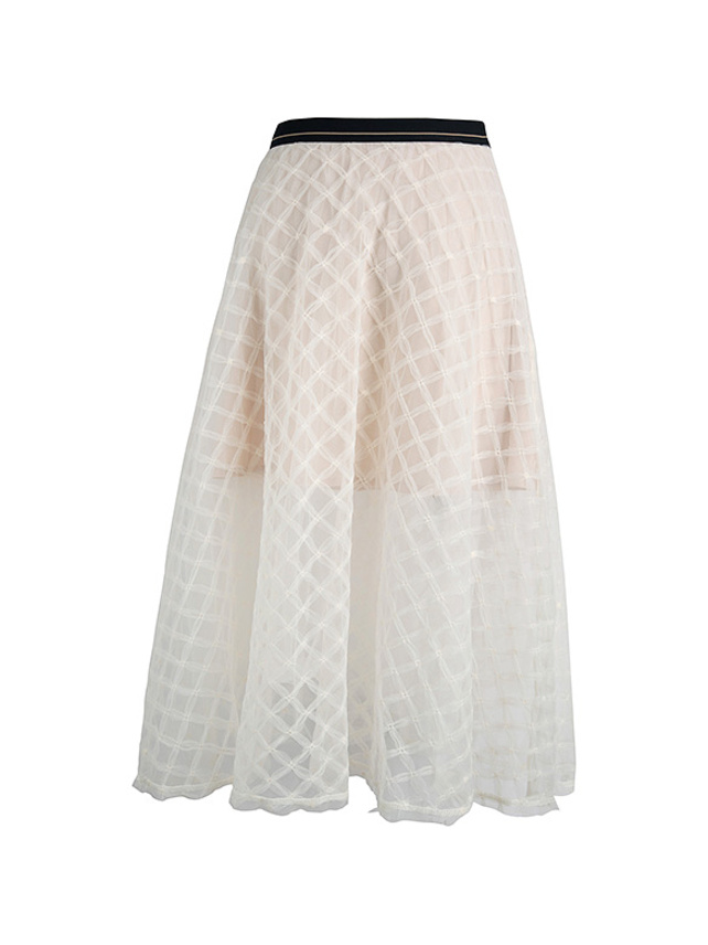 Squared Tulle Skirt