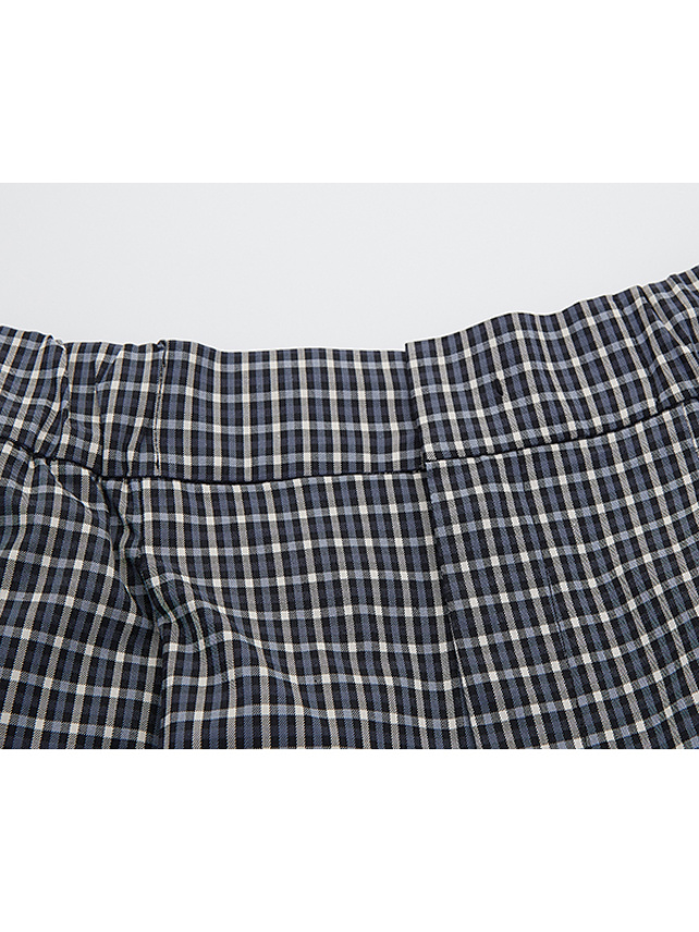Checkered Tuck Short Pants