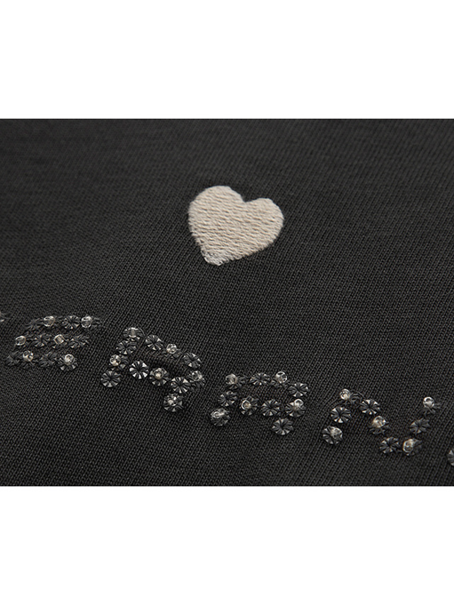 Beads & Heart Waist Design T-Shirt