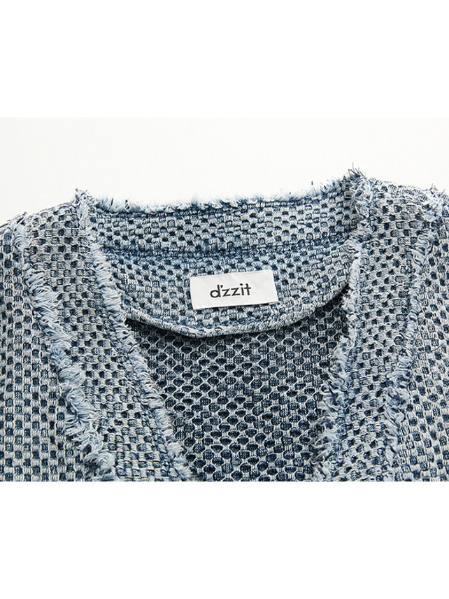 Design Pattern Denim Jacket - DAZZLE FASHION(ダズルファッション 
