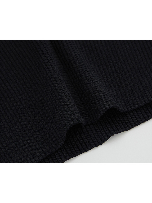 Henry-Neck Ring Design Knit