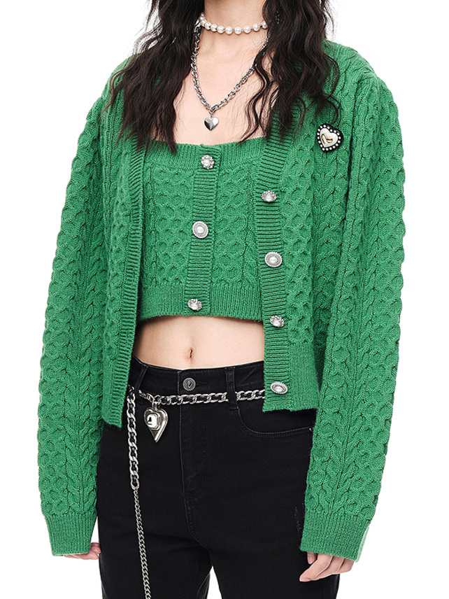 Green Knit Bustier