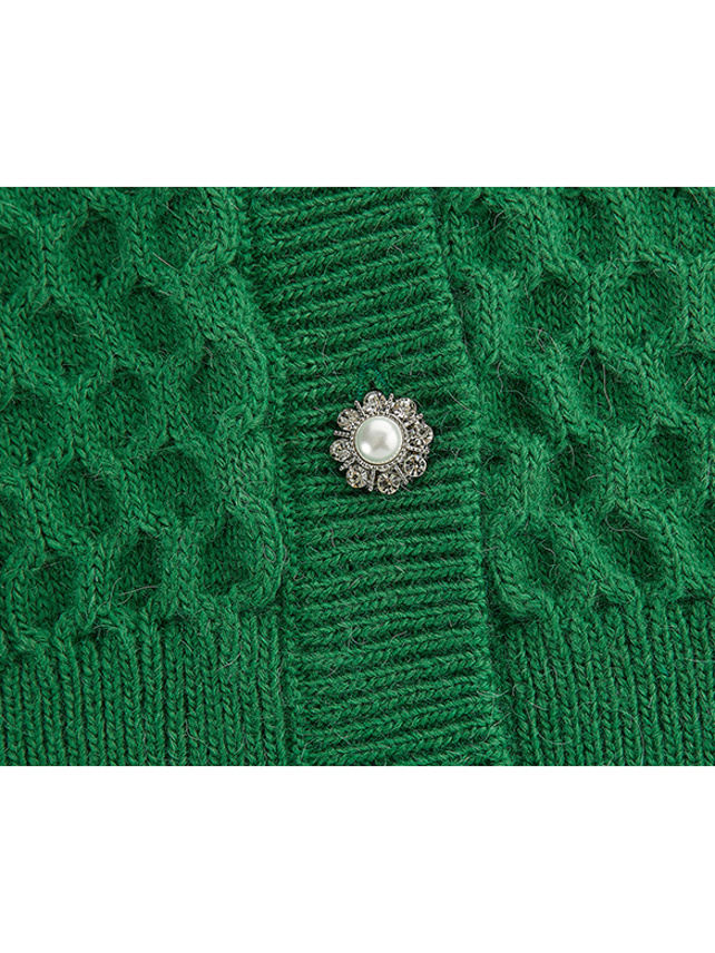 Green Knit Cardigan