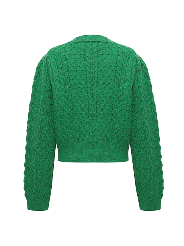 Green Knit Cardigan