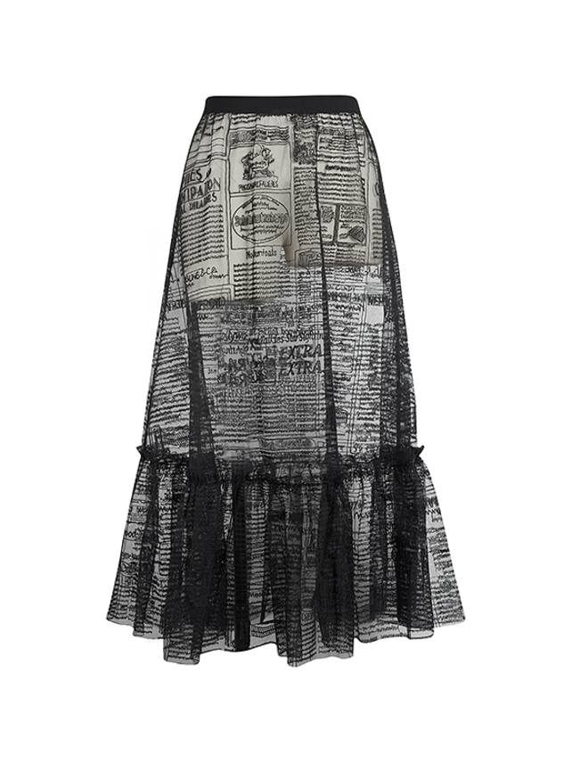 Newspaper Tulle Skirt