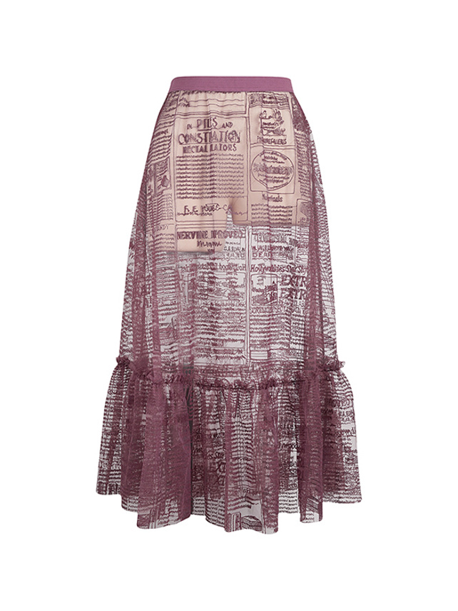 Newspaper Tulle Skirt