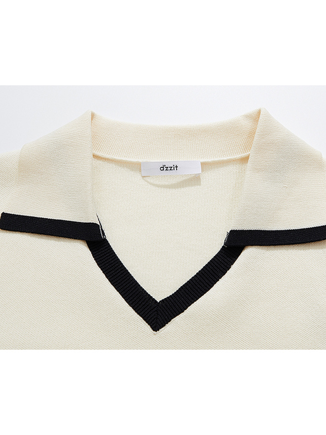 Piping Design Polo Knit