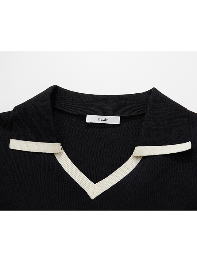 Piping Design Polo Knit