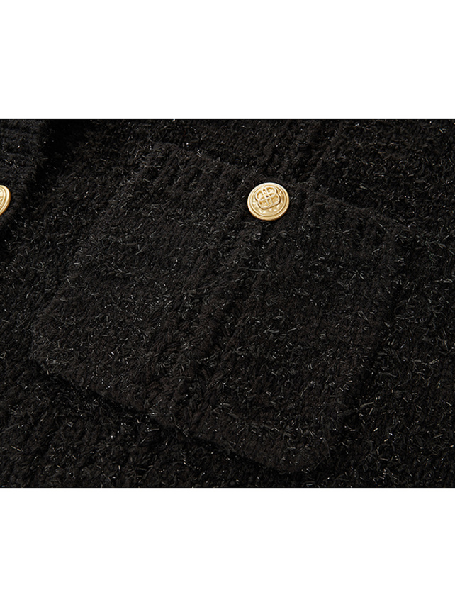 4-Pocket Glitter Knit Cardigan