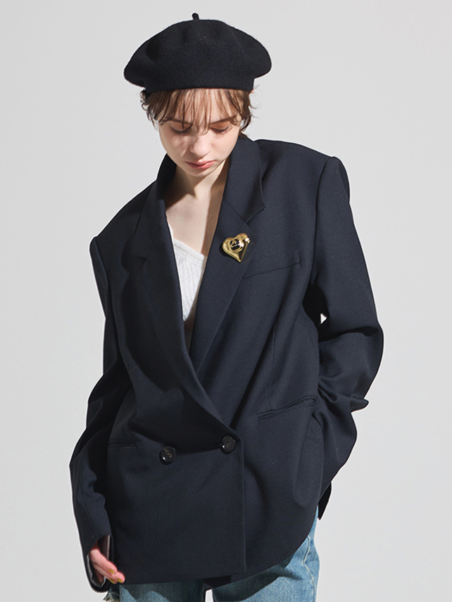 Brooch Tailored Jacket - DAZZLE FASHION(ダズルファッション)／d ...