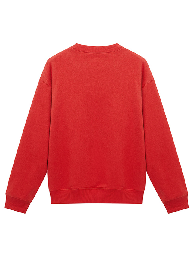 Embroidery & Beads Rabbit Red Sweatshirt