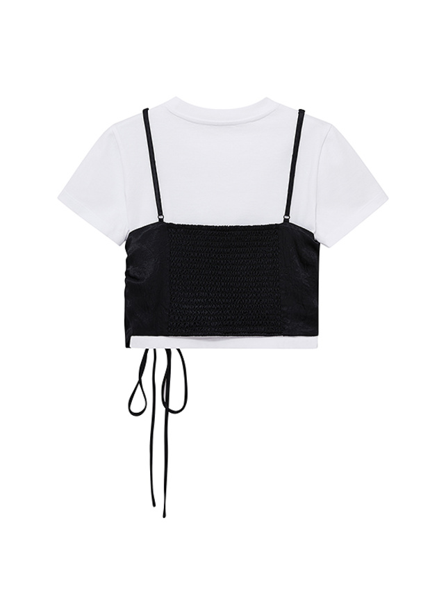 Bustier Combination Layered T-Shirt