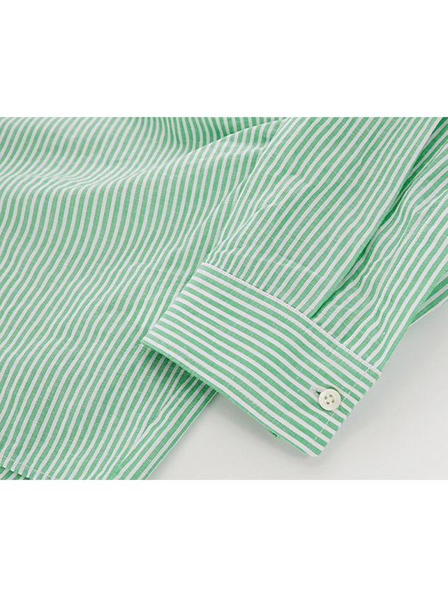 Pin Stripe Green Shirt