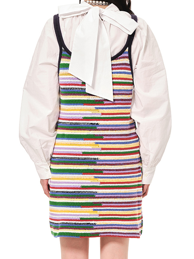 Multi Color Retro Knit Cami Dress