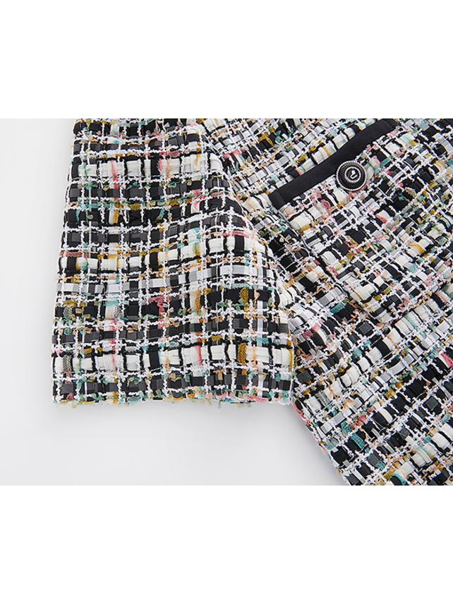 Multi-Color Yarn Tweed Jacket