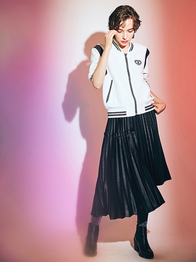 Asymmetry Design Pleats Skirt - DAZZLE FASHION(ダズルファッション ...