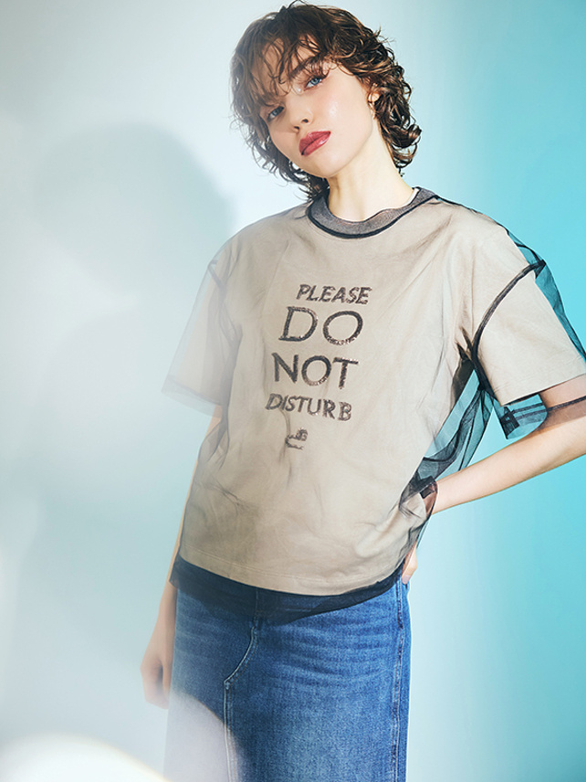 Gauze Combination T-Shirt - DAZZLE FASHION(ダズル