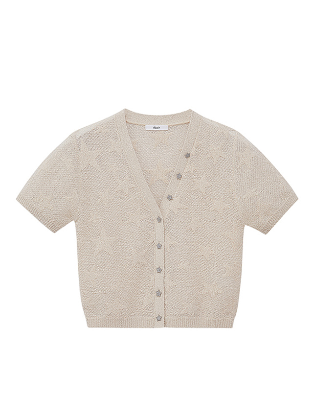 Star Design Knit Cardigan - DAZZLE FASHION(ダズルファッション)／d