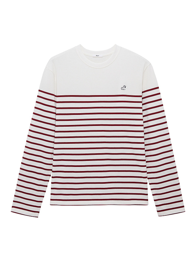 Sequins Logo Stripe Sweatshirt