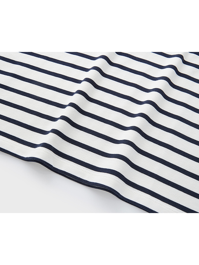 Sequins Logo Stripe Sweatshirt