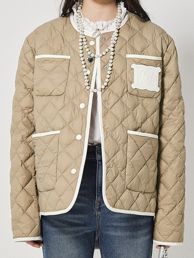 Color Scheme Piping Down Jacket - DAZZLE FASHION(ダズル