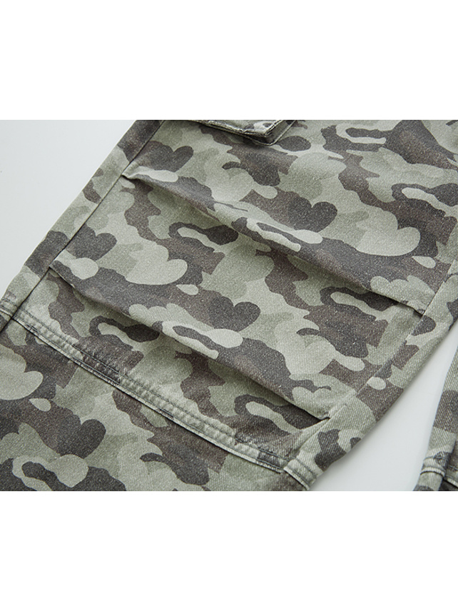 Camouflage Cargo Denim Pants - DAZZLE FASHION(ダズルファッション