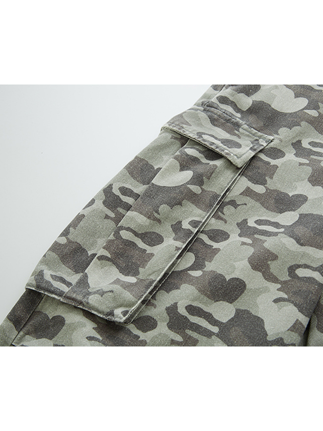 Camouflage Cargo Denim Pants - DAZZLE FASHION(ダズルファッション