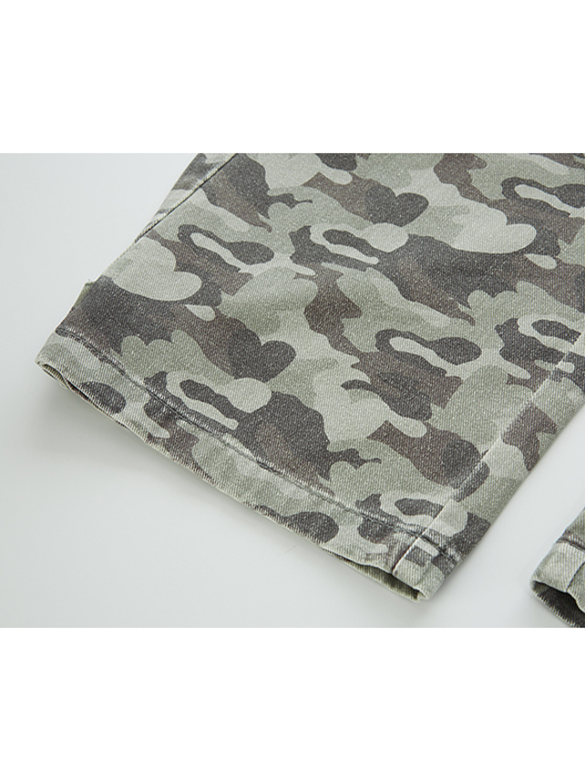 Camouflage Cargo Denim Pants - DAZZLE FASHION(ダズルファッション