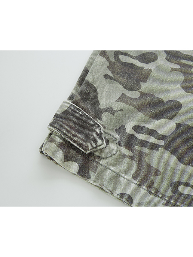 Camouflage Cargo Denim Pants - DAZZLE FASHION(ダズルファッション