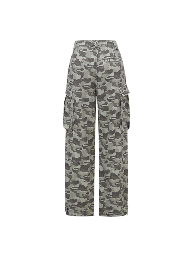 Camouflage Cargo Denim Pants - DAZZLE FASHION(ダズルファッション