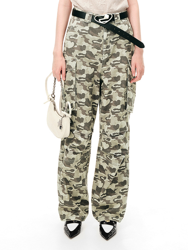 Camouflage Cargo Denim Pants - DAZZLE FASHION(ダズルファッション