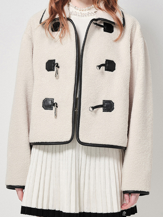 Piping Boa Short Duffel Jacket - DAZZLE FASHION(ダズルファッション