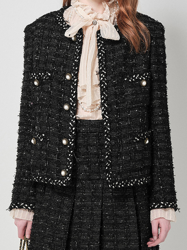 Padded Tweed Jacket - DAZZLE FASHION(ダズルファッション)／d'zzit