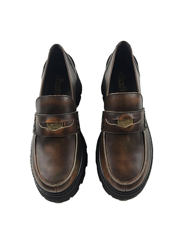 Coin Leather Loafers