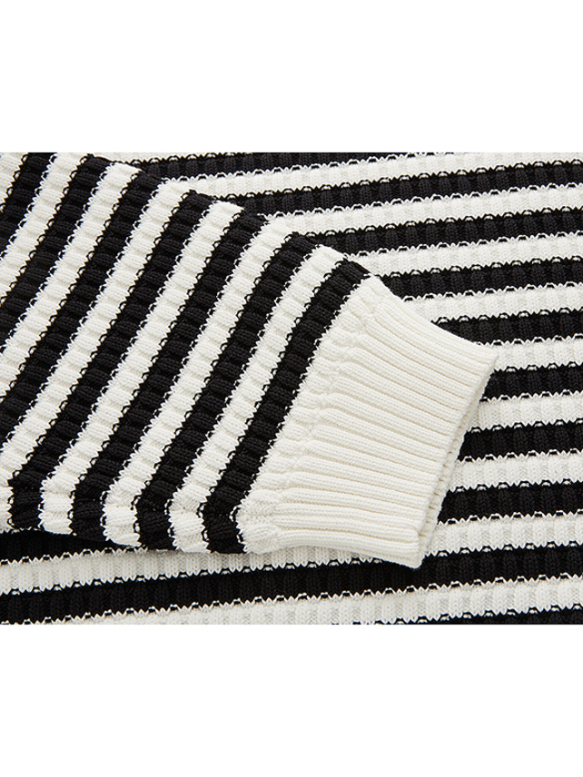 One-Shoulder Stripe Knit