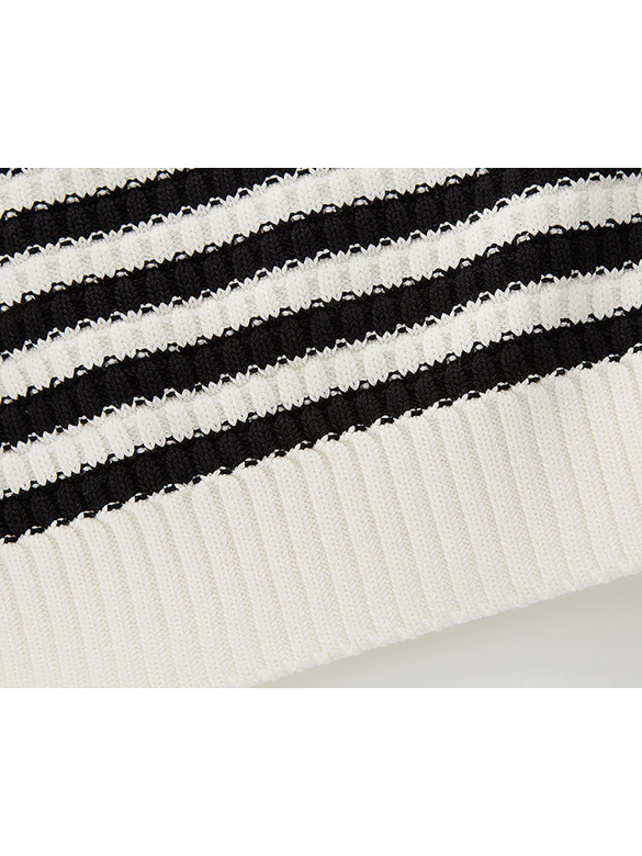 One-Shoulder Stripe Knit