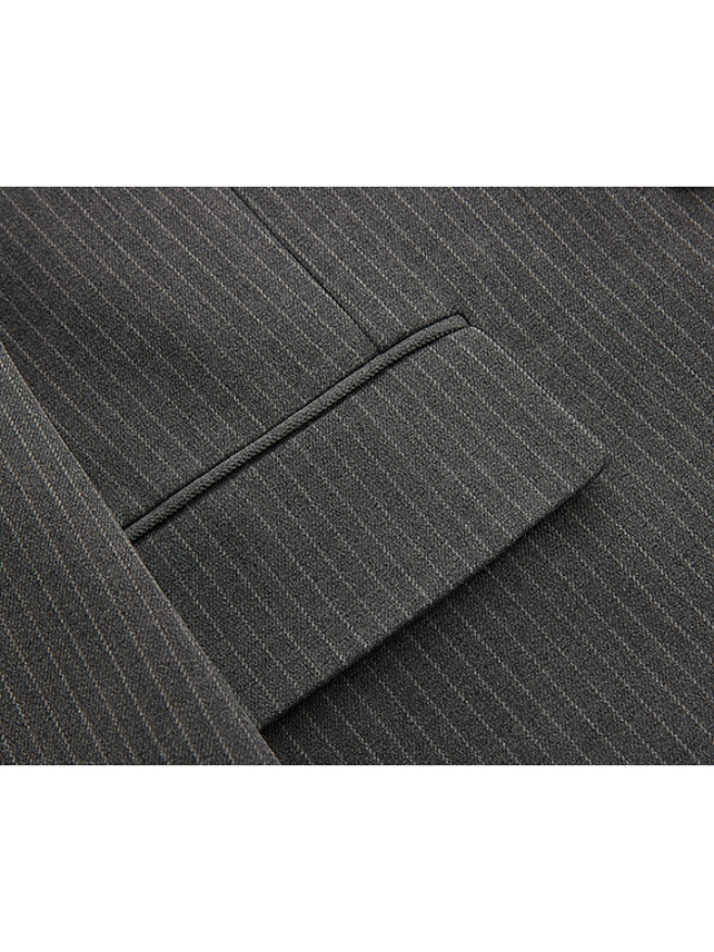 Different Material Design Pin-Stripe Jacket - DAZZLE FASHION 