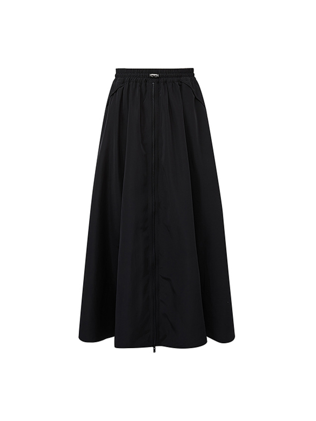 Center Zipper Long Length Skirt