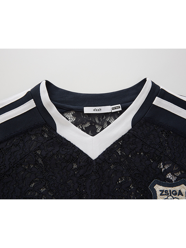 Lace Combination Sporty Top