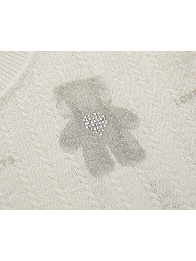 Teddy Bear Printed Knit