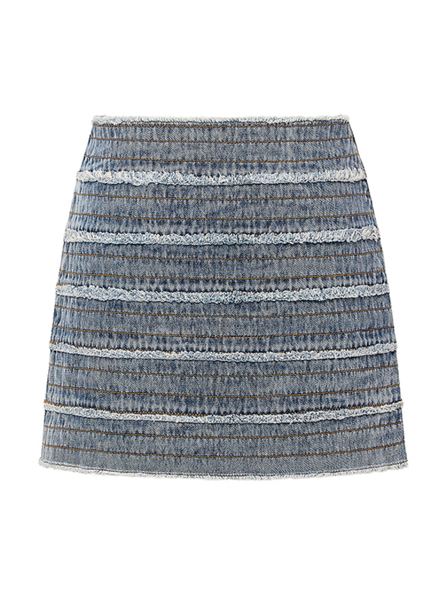 Gradually Design Denim Skirt