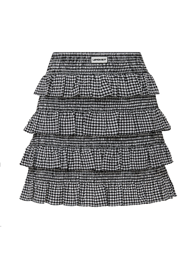 Plaid Frill Skirt