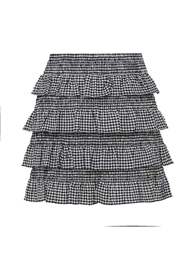 Plaid Frill Skirt