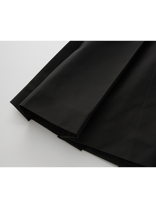 Belted Pleats Wrap Skirt