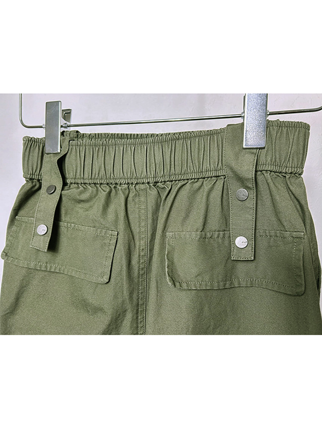 Military Cloth Cargo Skirt