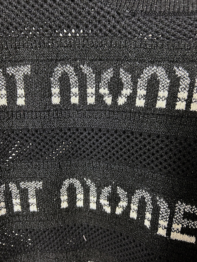 Logo Stripe Design Knit Top