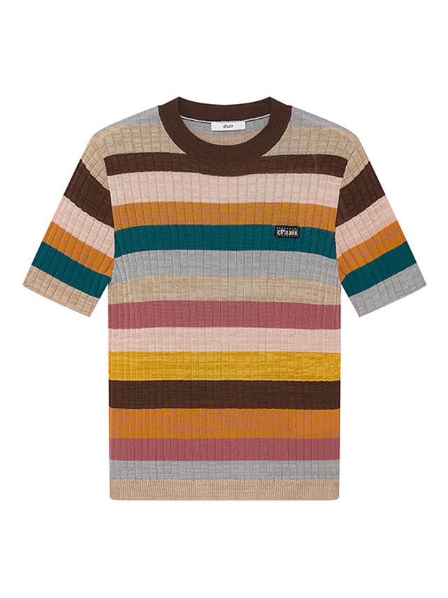 Retro Multi Color Stripe Knit