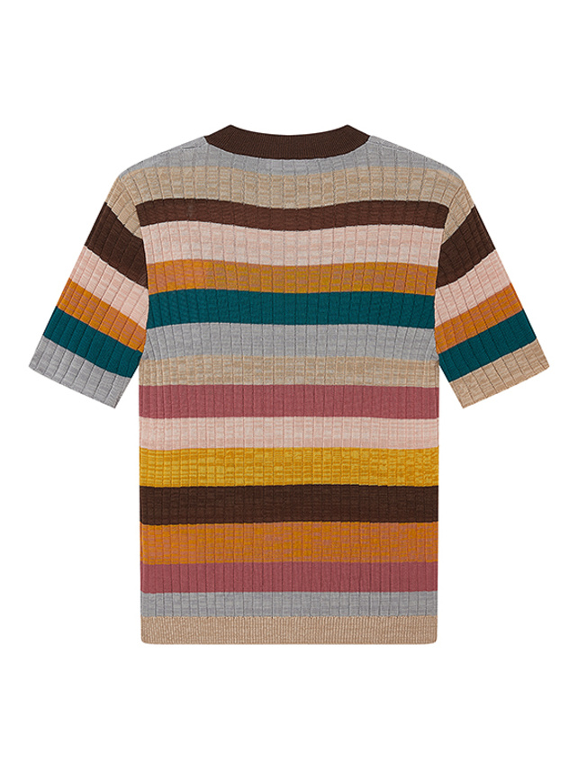 Retro Multi Color Stripe Knit