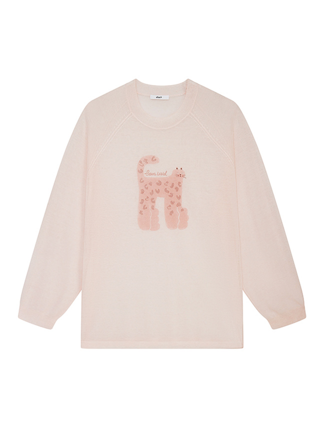 Animal Design Sheer Knit